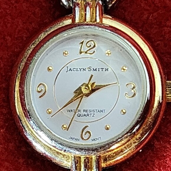 Jaclyn Smith Two Tone Metal Water Resistant Quartz Japan Movement Vintage Watch